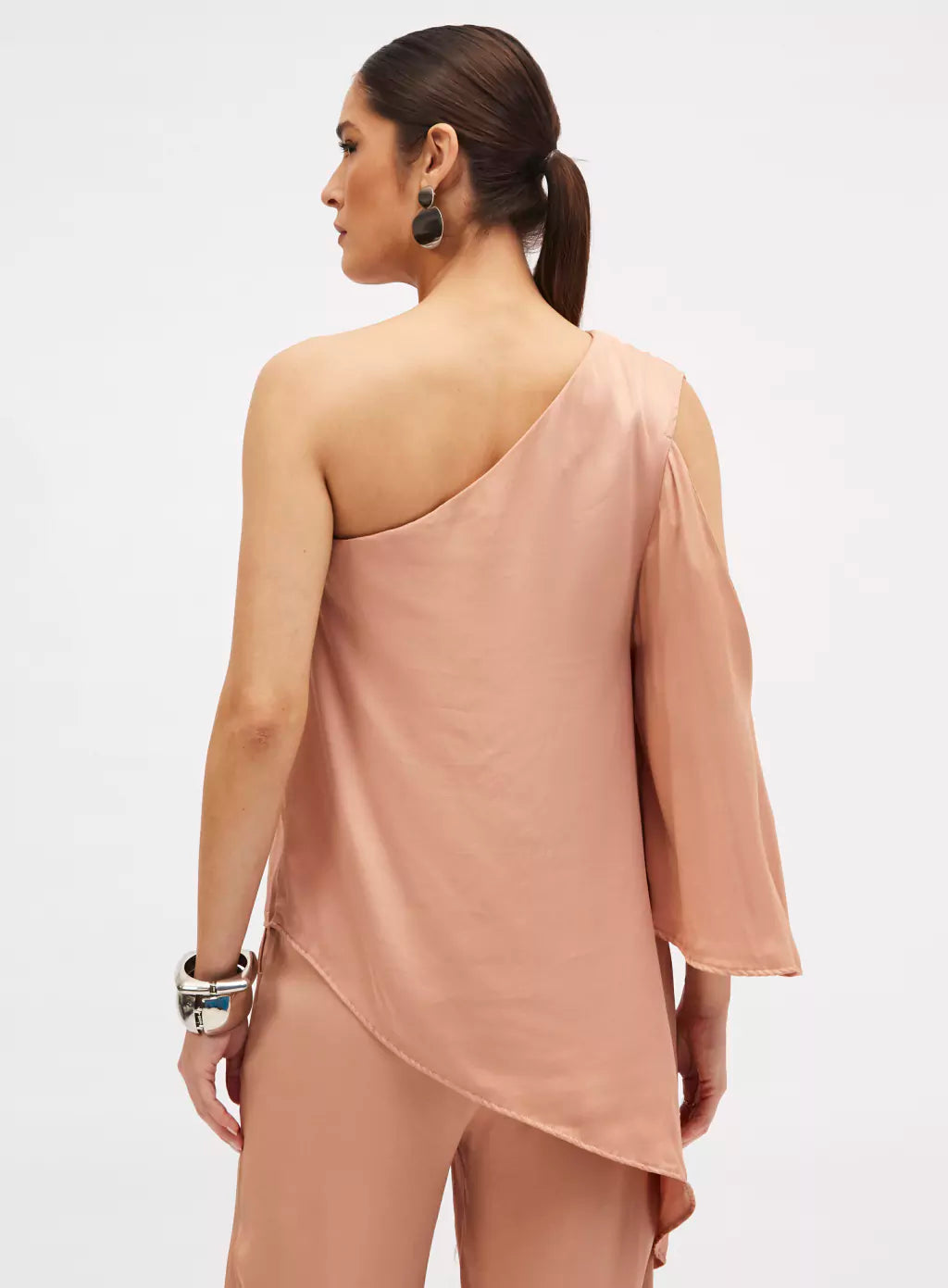 CONJUNTO BLUSA ASSIMÉTRICA ROSE