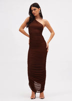 Vestido Tule Sommer Marrom Beaten Brown