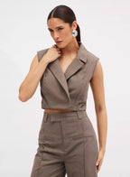 Blusa Colete Sommer Cinza Ginger