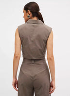 Blusa Colete Sommer Cinza Ginger