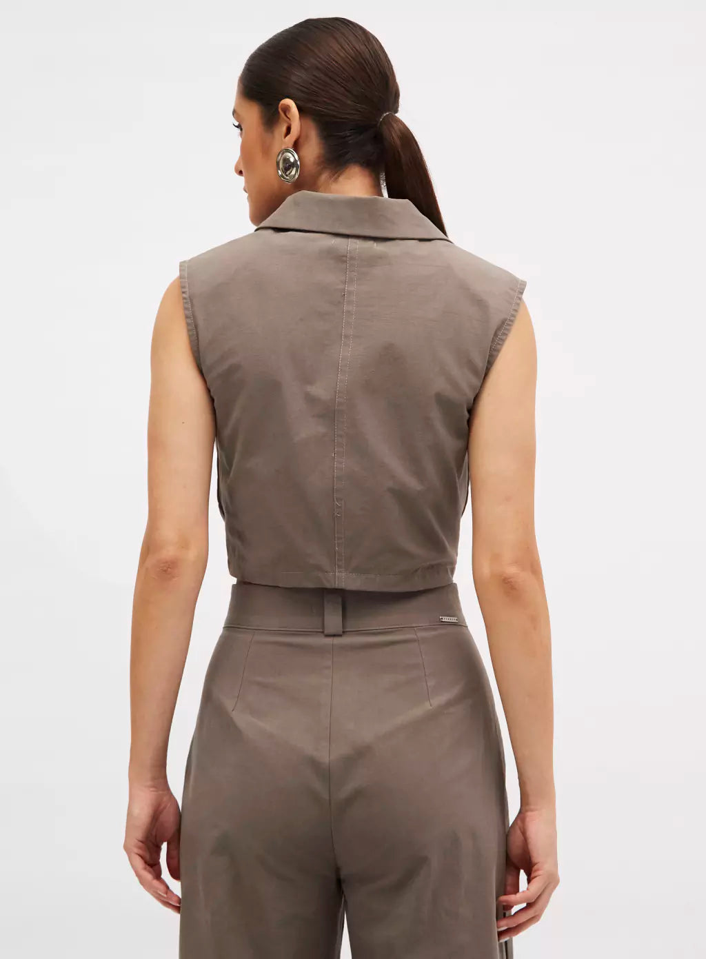 Blusa Colete Sommer Cinza Ginger