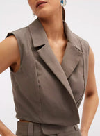 Blusa Colete Sommer Cinza Ginger