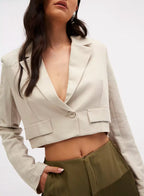 Blazer Linho Sommer Bege Esquilo