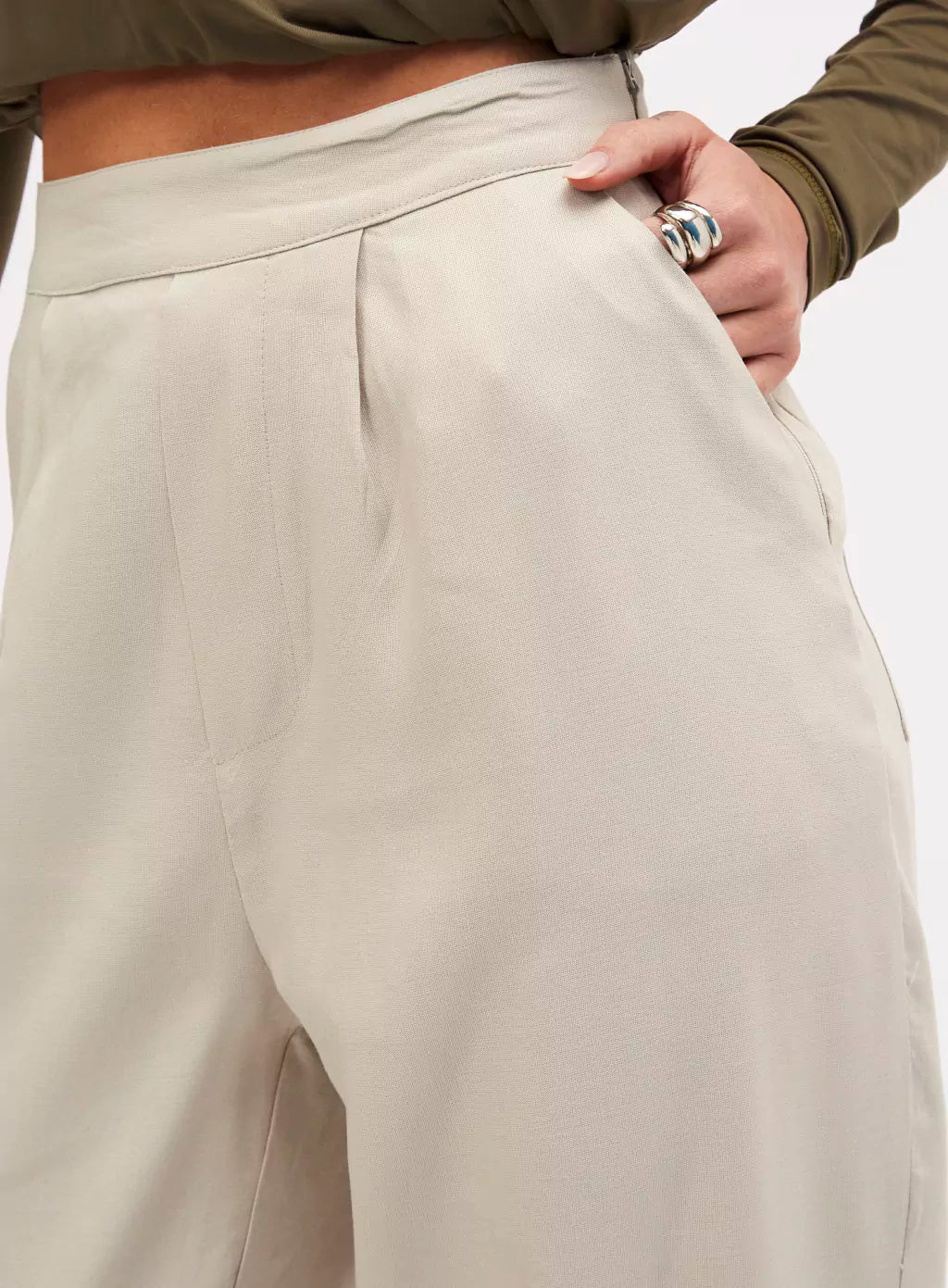 Calça Linho Bege Esquilo