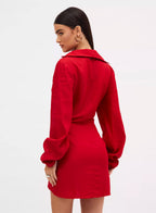 Vestido Linho Sommer Vermelho Philly